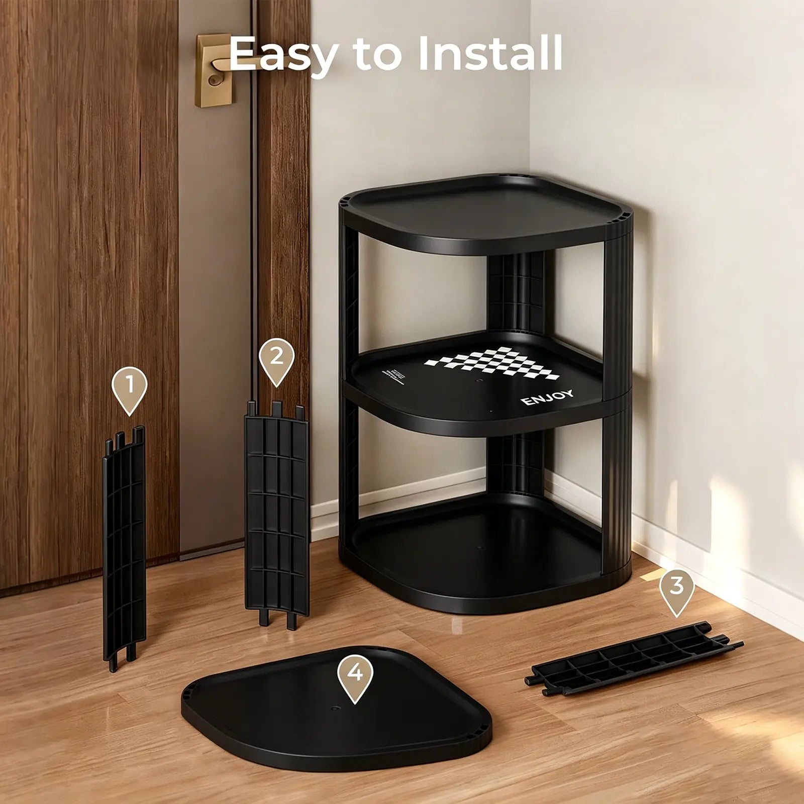 Corner Shoe Rack