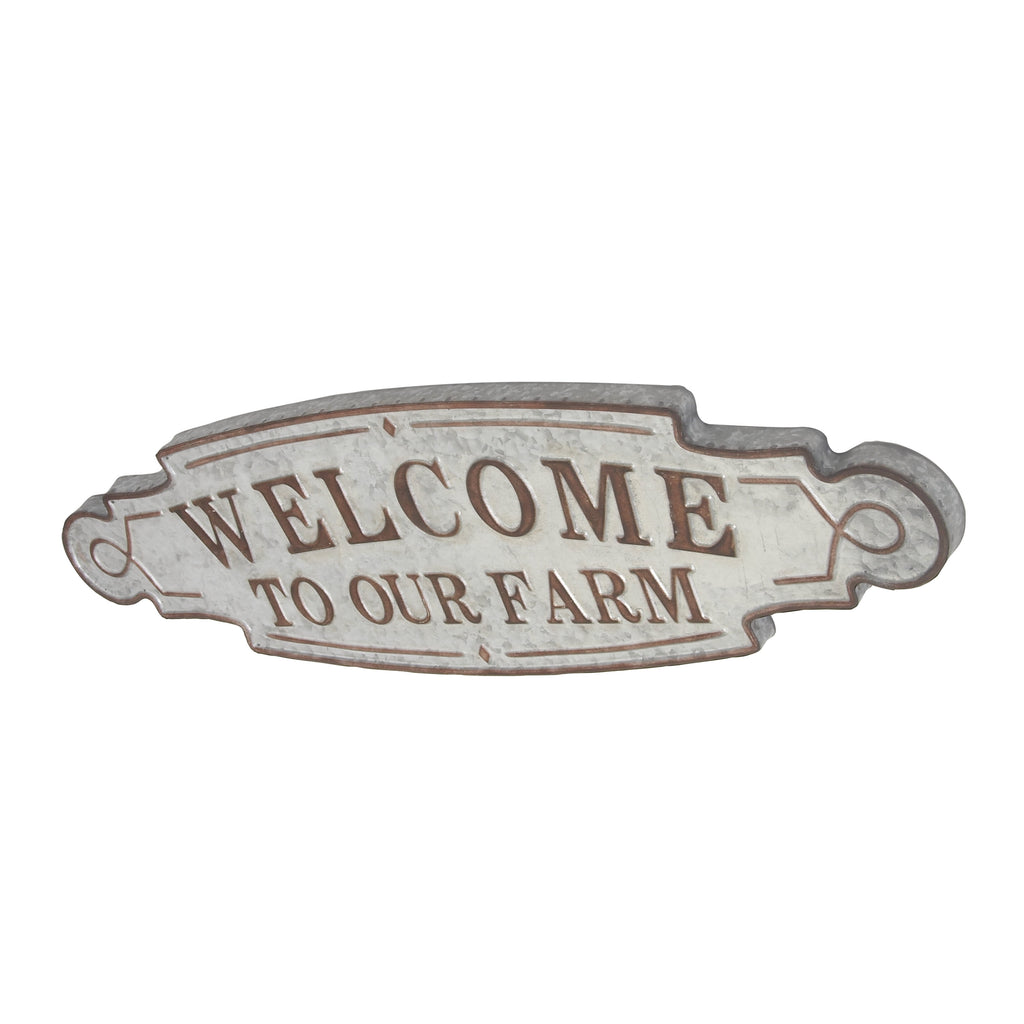 Indoor Brown Metal Farmhouse Sign Wall Decor