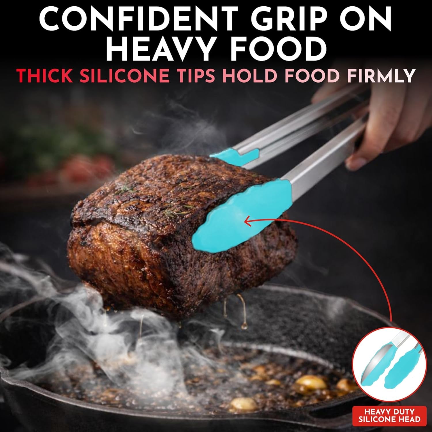 Kitchen Tongs with Silicone Tips 