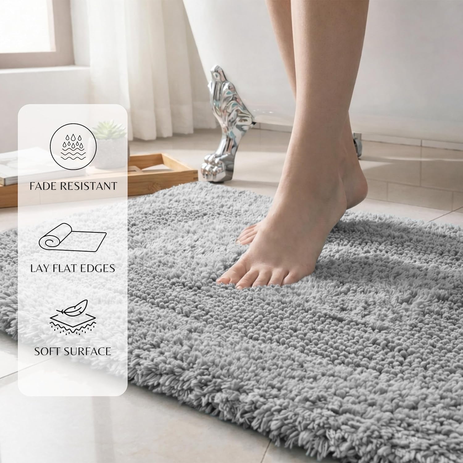 Reversible Bathmat Rug Set 