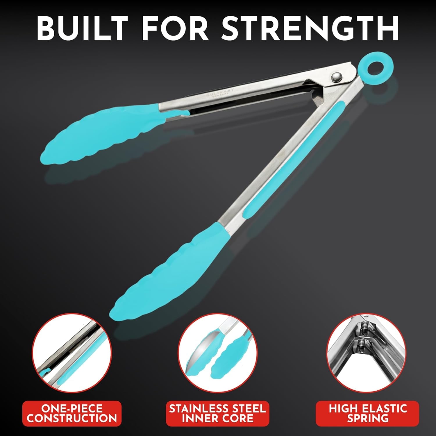 Kitchen Tongs with Silicone Tips 