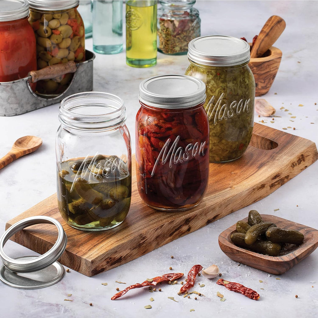 Wide Mouth Mason Jars with Lids 