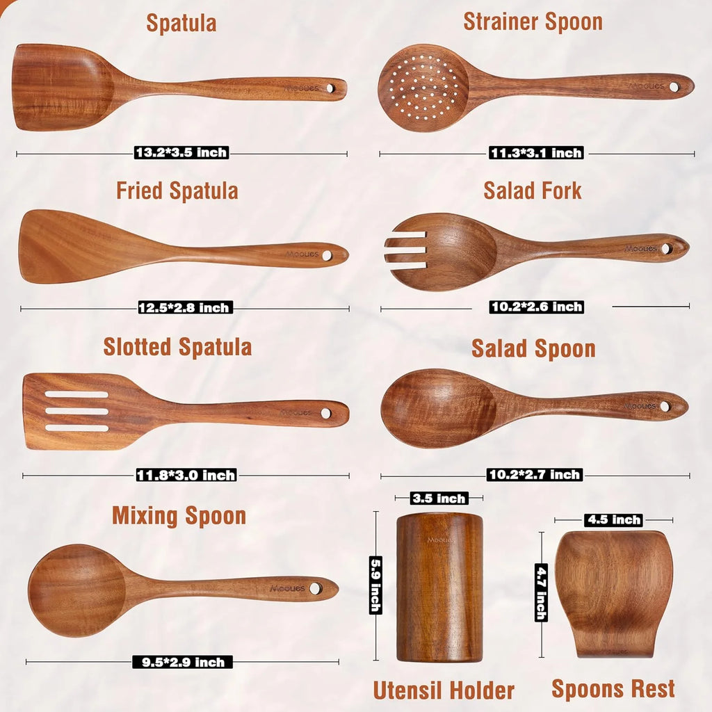 Wooden Kitchen Utensil Set