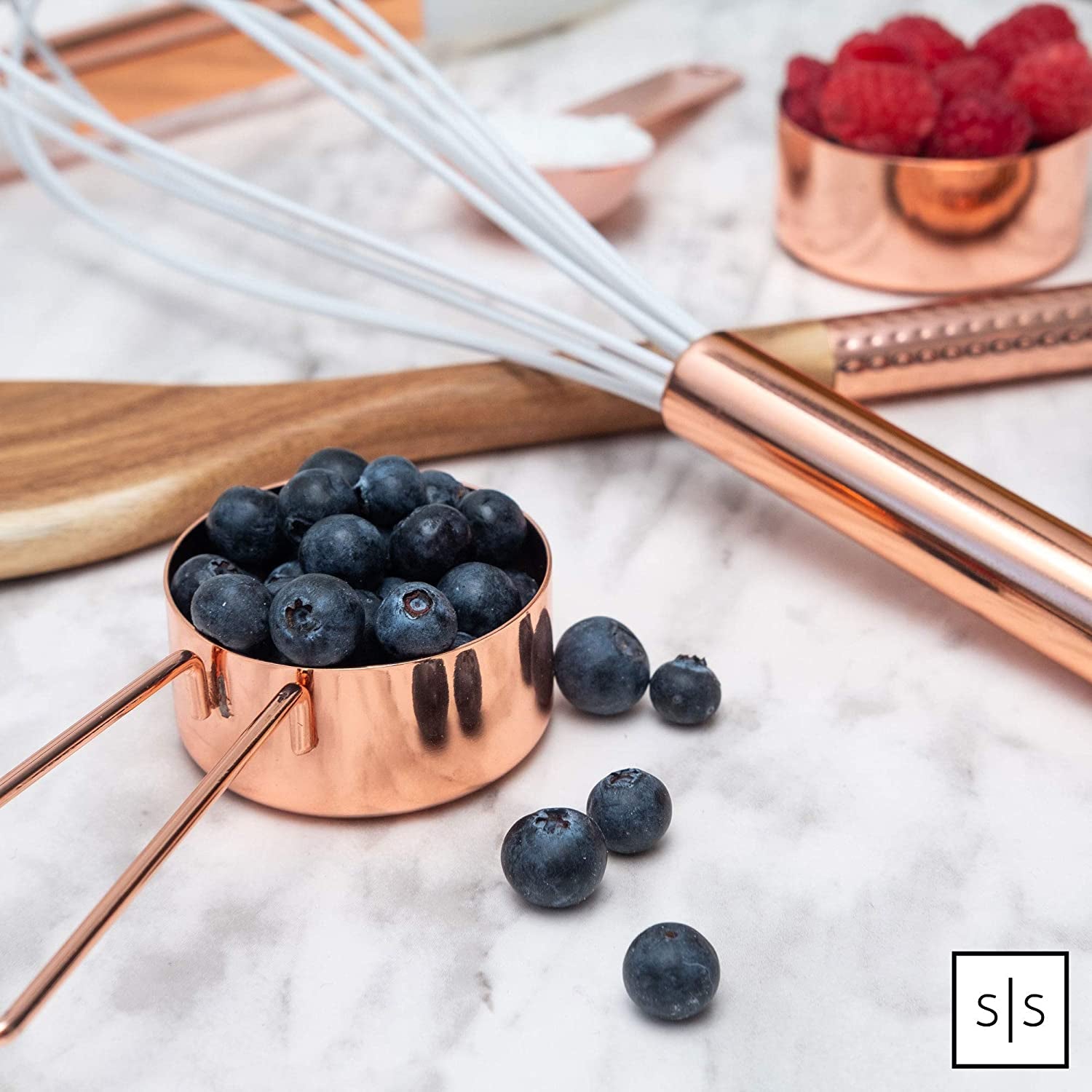 Copper Measuring Cups and Spoons Set 