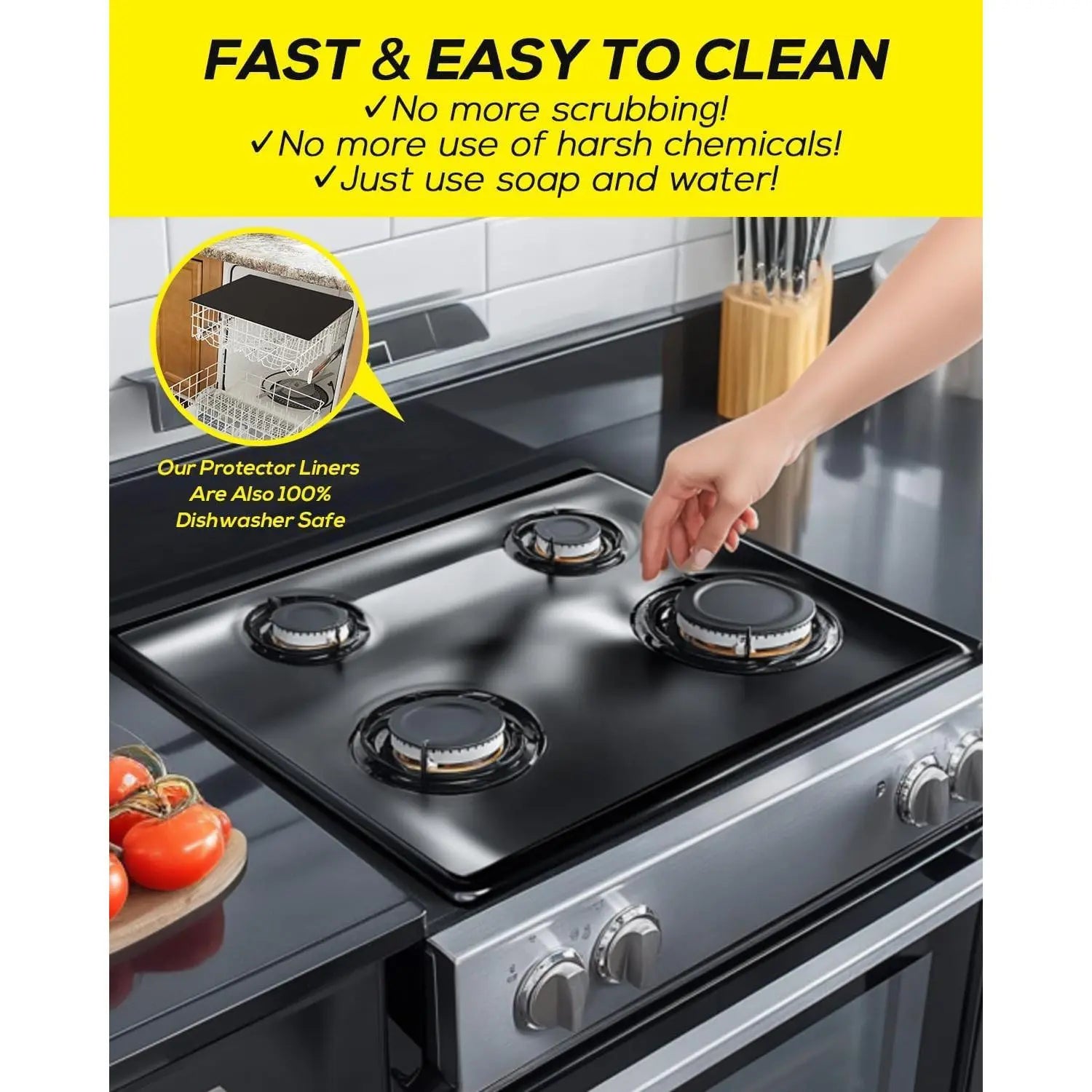 Gas Stove Silicone Burner Covers for Samsung Range