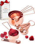 Copper Measuring Cups and Spoons Set 