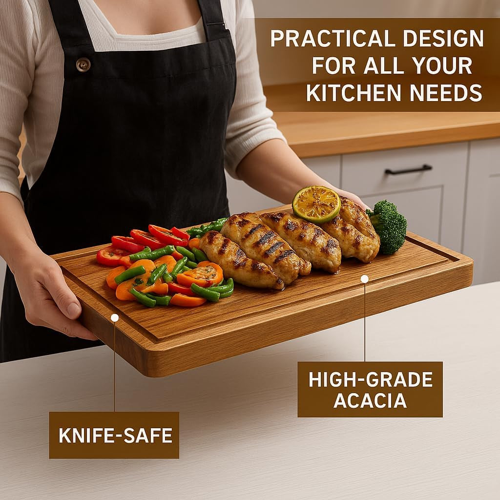 Acacia Wood Cutting Board Set of 3 