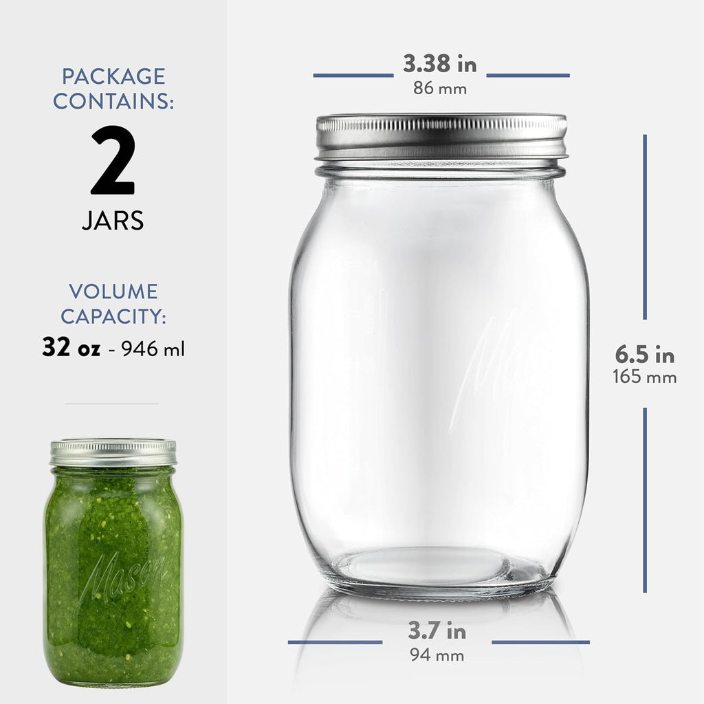 Wide Mouth Mason Jars with Lids 