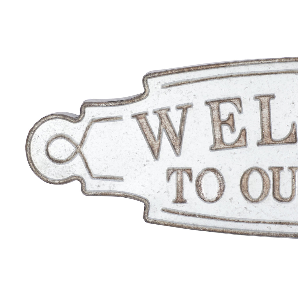 Indoor Brown Metal Farmhouse Sign Wall Decor