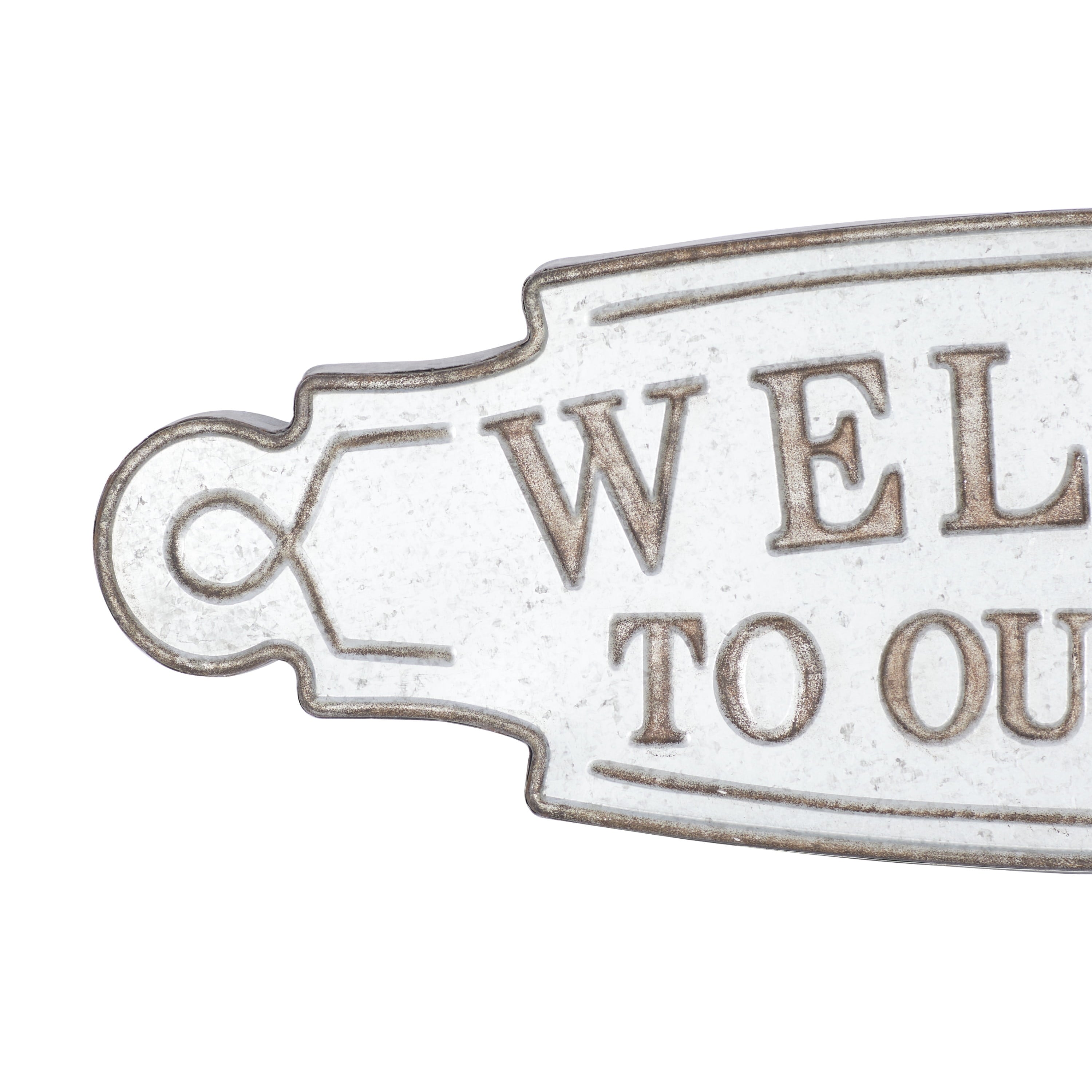 Indoor Brown Metal Farmhouse Sign Wall Decor