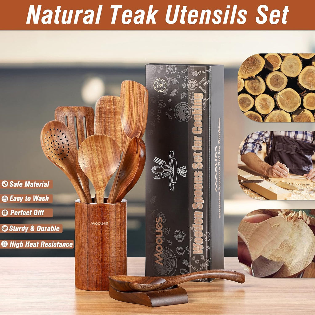 Wooden Kitchen Utensil Set