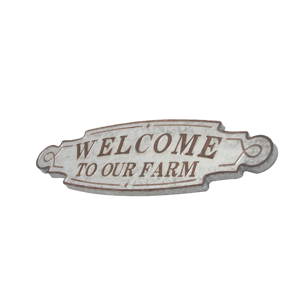 Indoor Brown Metal Farmhouse Sign Wall Decor