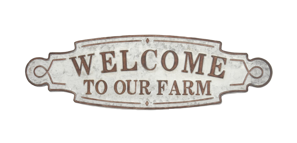 Indoor Brown Metal Farmhouse Sign Wall Decor