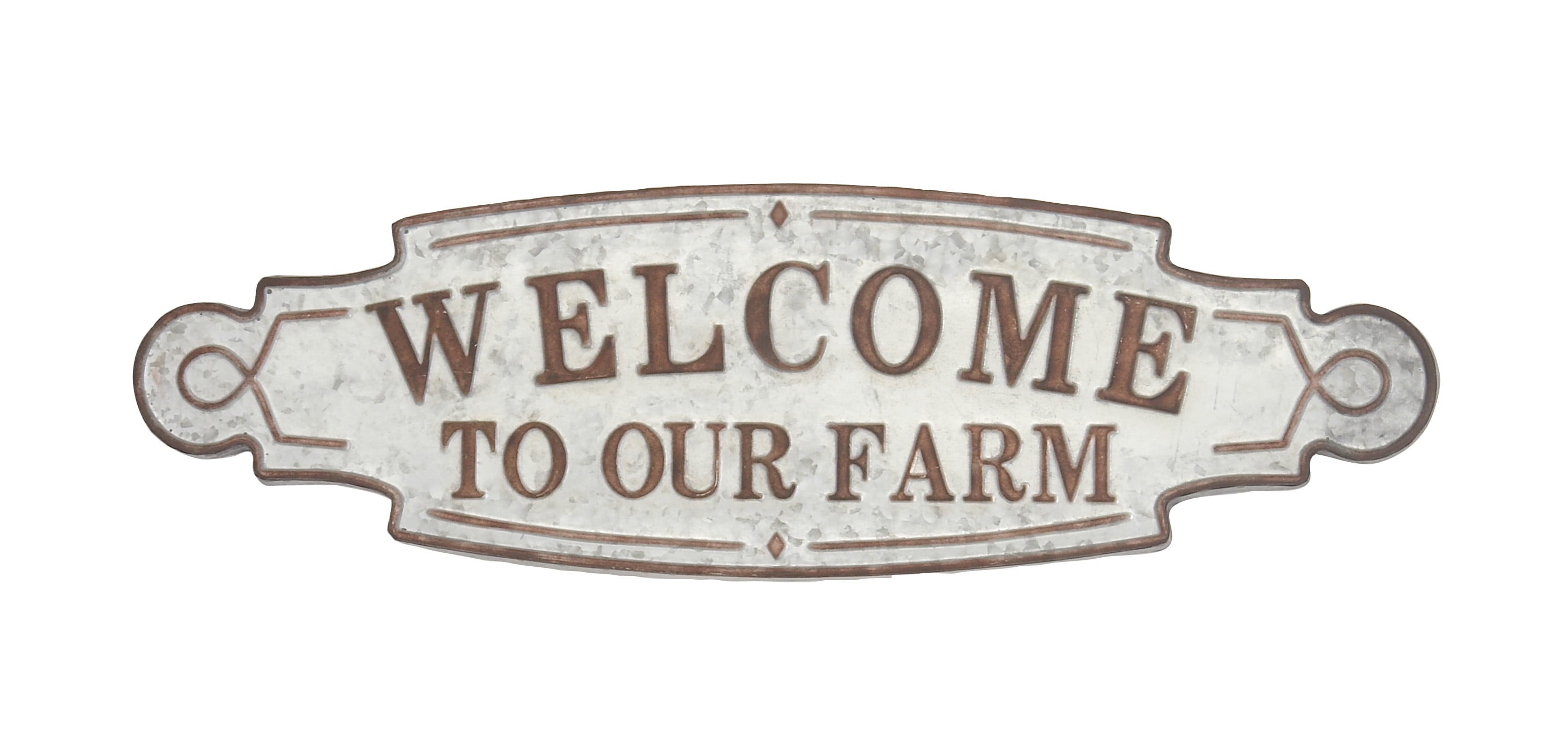 Indoor Brown Metal Farmhouse Sign Wall Decor