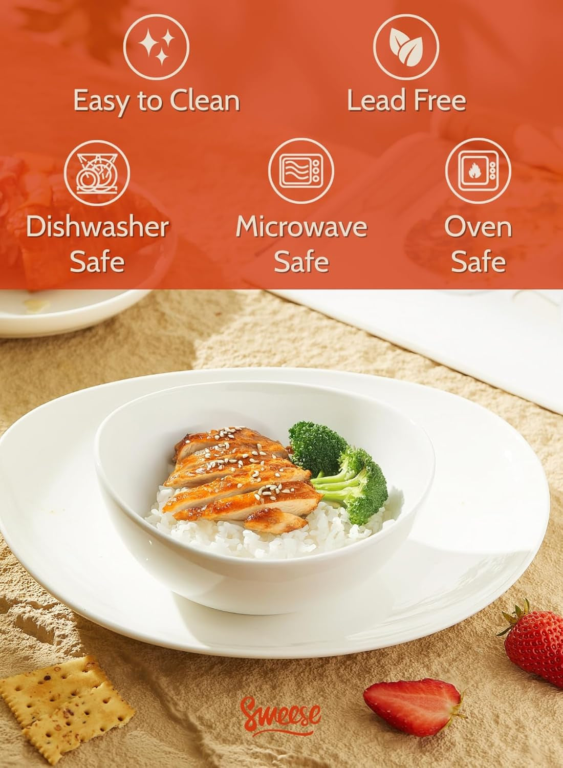 White Porcelain Bowls 