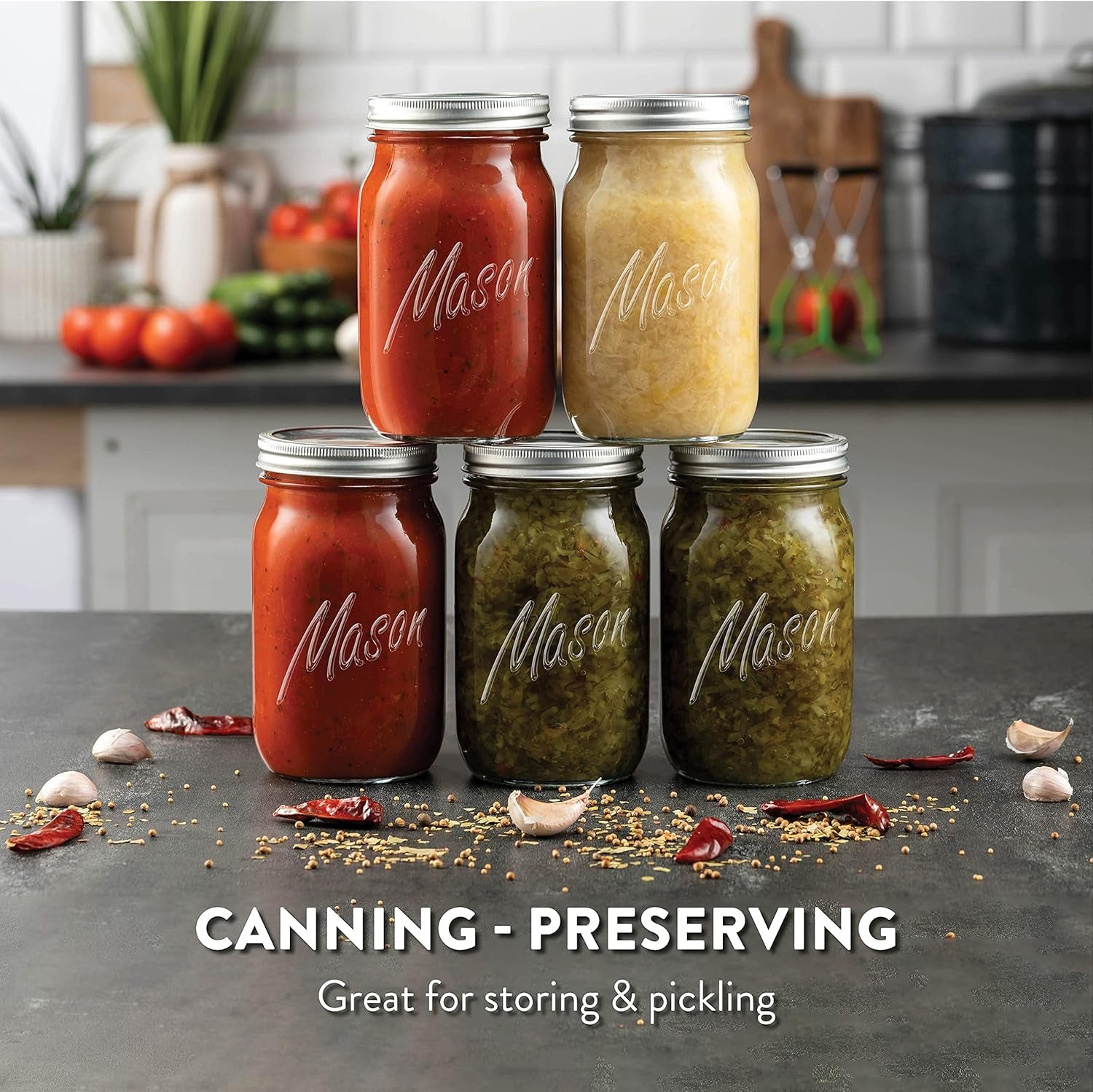 Wide Mouth Mason Jars with Lids 
