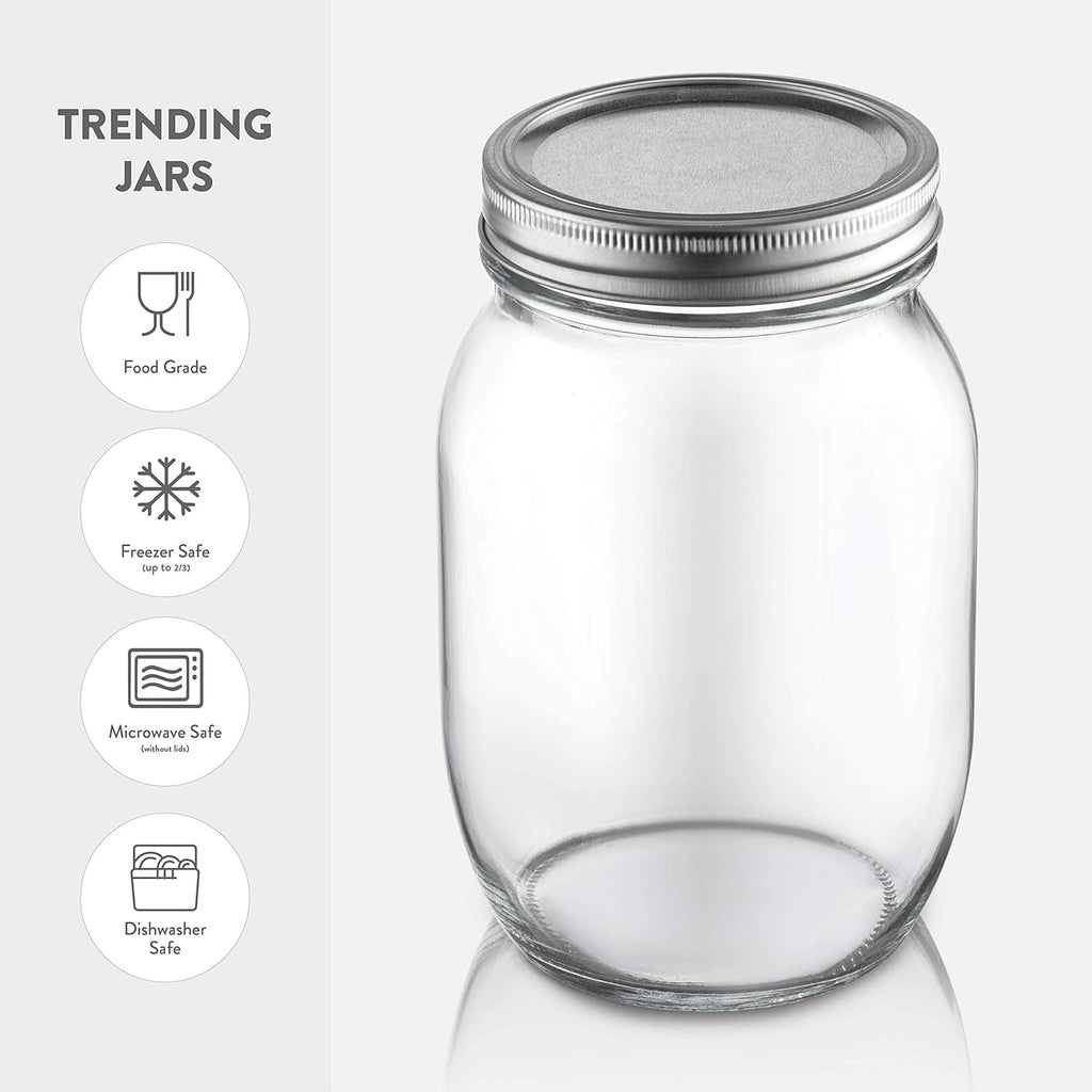 Wide Mouth Mason Jars with Lids 