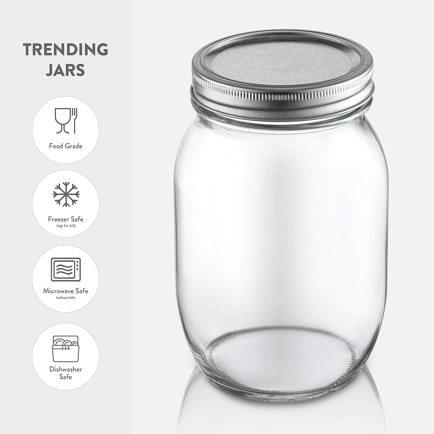 Wide Mouth Mason Jars with Lids 