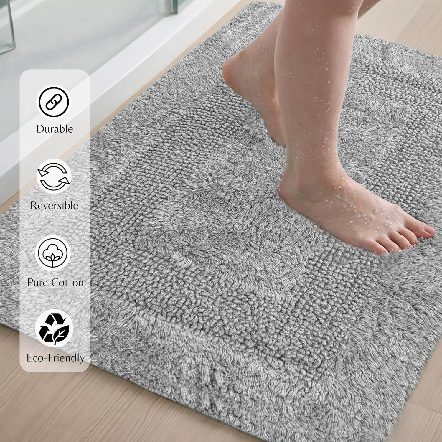 Reversible Bathmat Rug Set 
