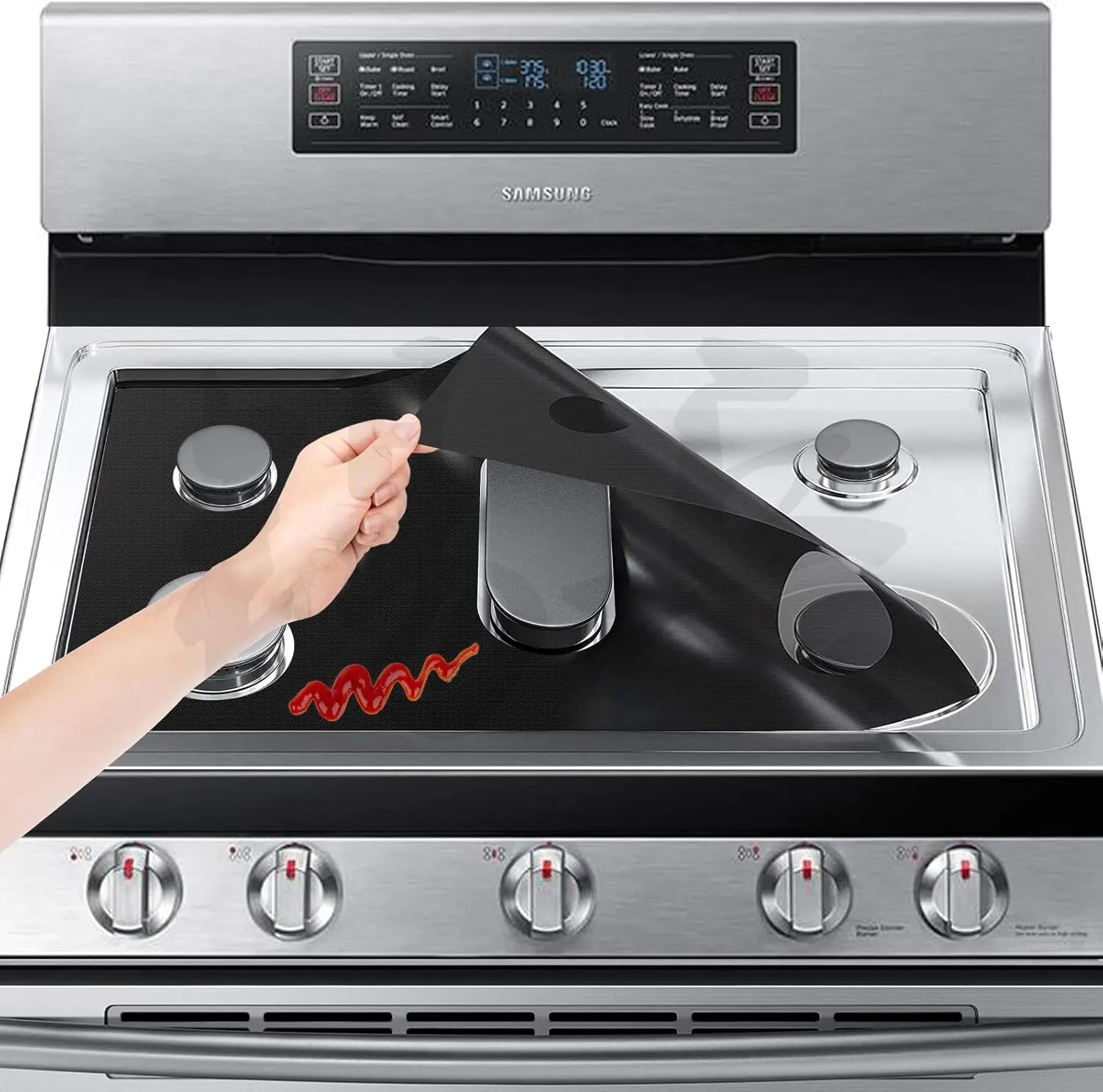 Gas Stove Silicone Burner Covers for Samsung Range
