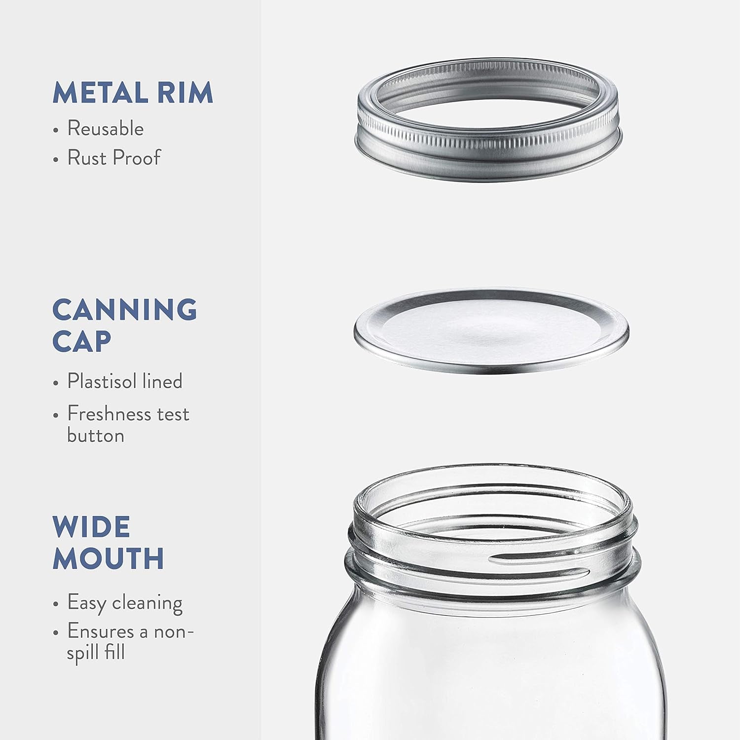 Wide Mouth Mason Jars with Lids 